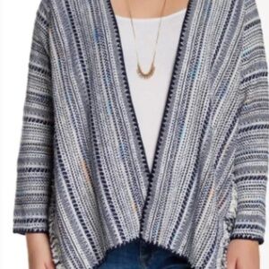 Like new - Lucky Brand Open Front Fringe Pottery Boho Cardigan- M